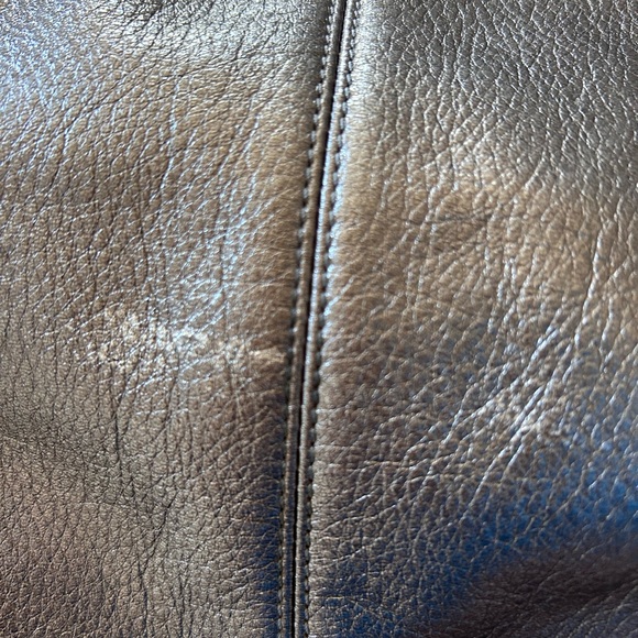 Metallic Pewter Coach Poppy Glam Tote - Picture 8 of 8